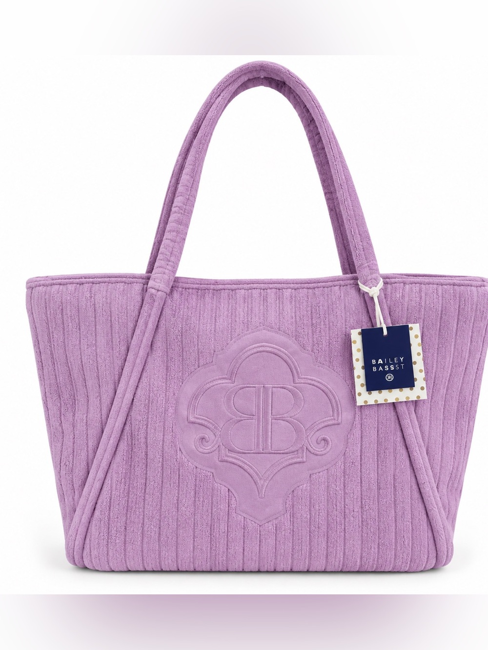 NWT Roller Rabbit x Target Lilac Terry Cloth Tote Bag Embossed Logo